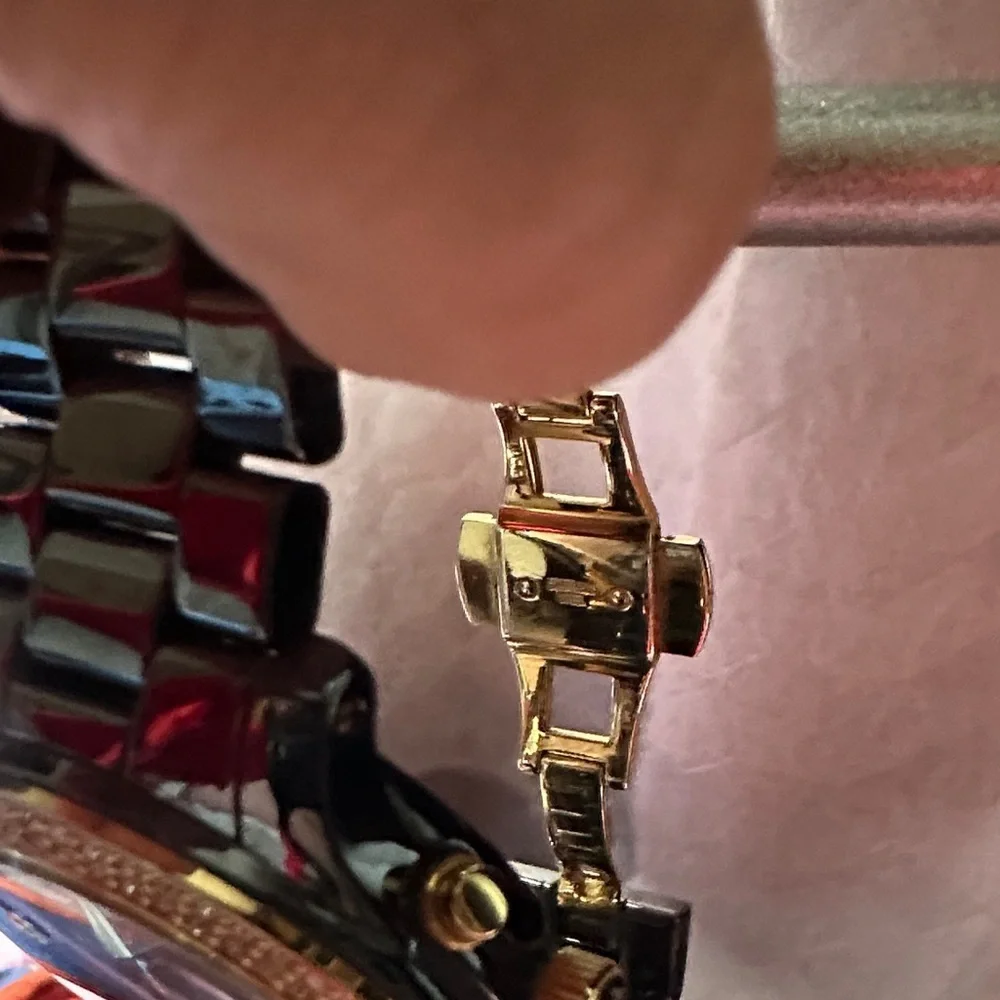 Michael Kors Black and Gold Chronograph Watch